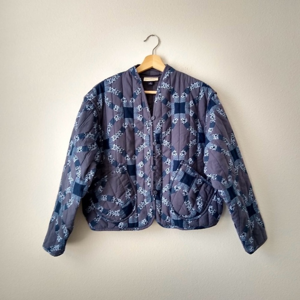 Universal Thread Blue Quilted Jacket Medium - image 3